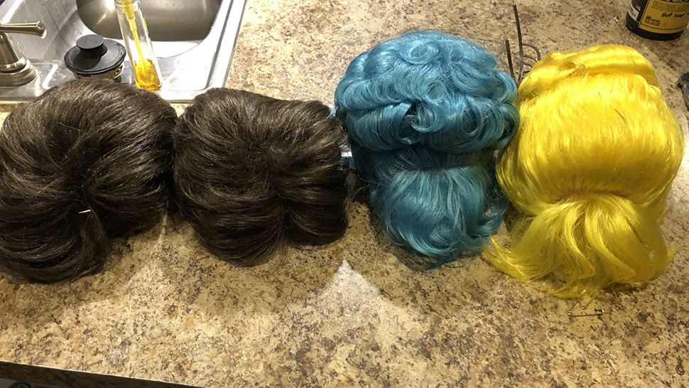 Investigators say they found photos on Patrick Spikes' phone that show wigs and other costumes that were reported stolen from Disney's Haunted Mansion attraction. (Courtesy of the State Attorney's Office)