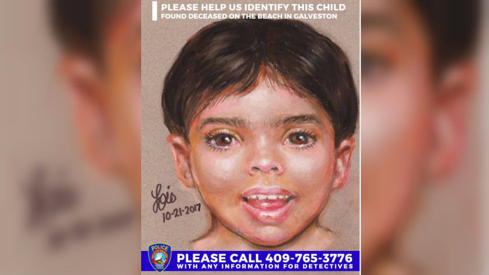 Police sketch of "Little Jacob" that was originally released in October.  (Credit: Galveston Police Department)