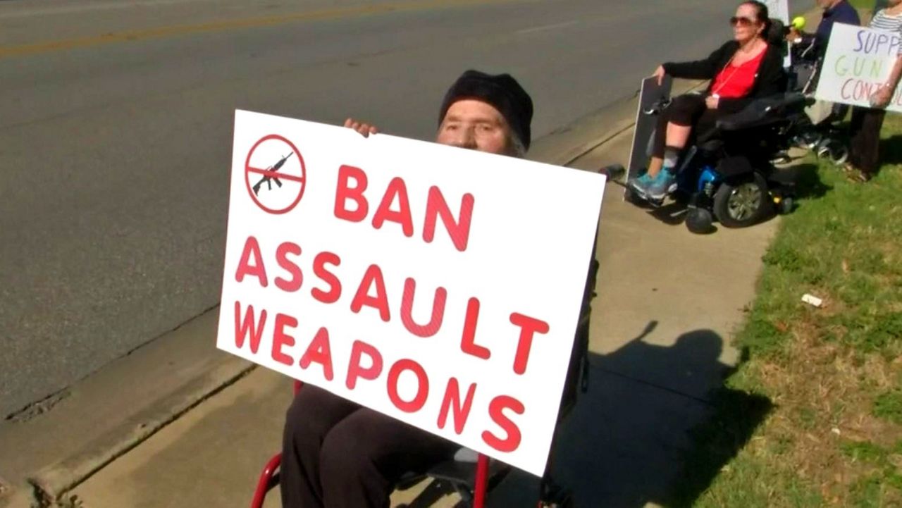 Photo of Austin senior citizens at a rally for gun reform on October 23, 2019 (Spectrum News)