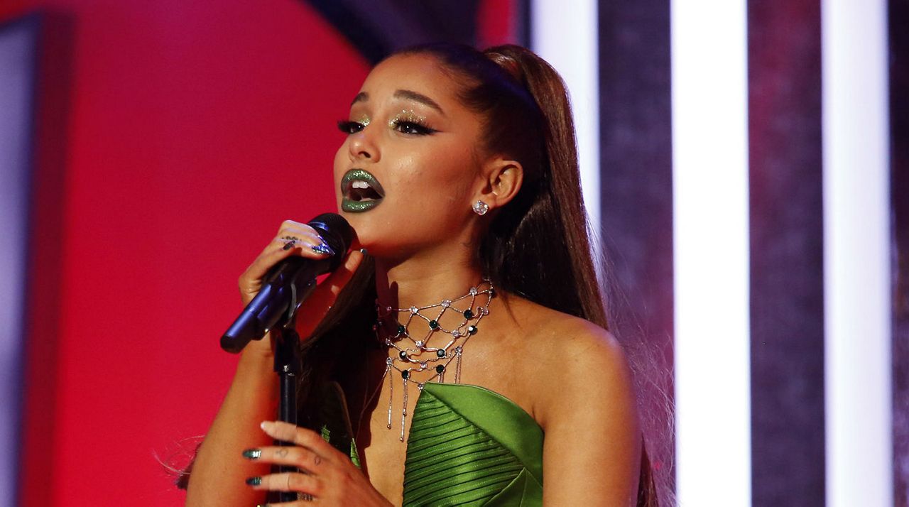 Ariana Grande singing for Wicked Anniversary (Courtesy: AP Images)