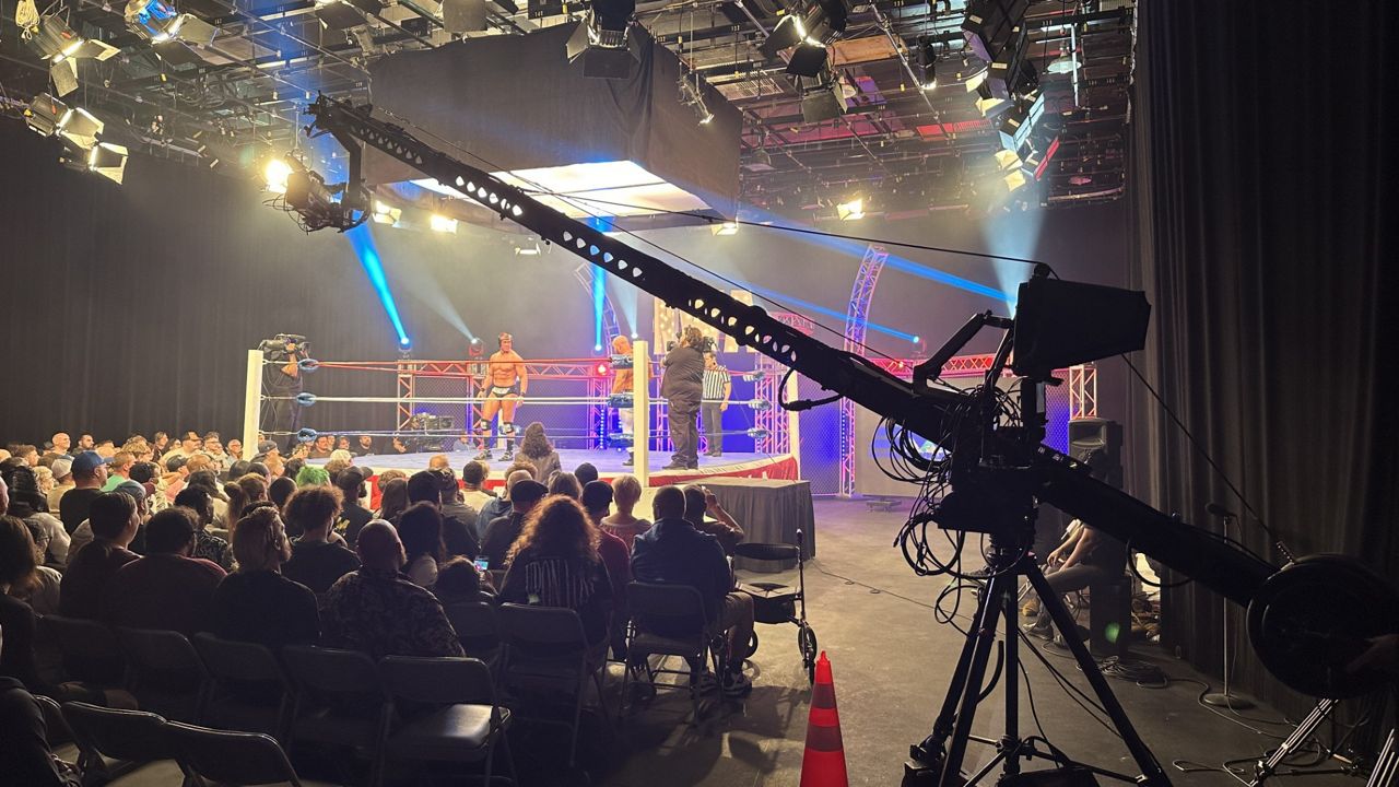 The National Wrestling Alliance now regularly films TV shows at Tampa’s PBS station, WEDU. (Spectrum Bay News 9/Tim Wronka)