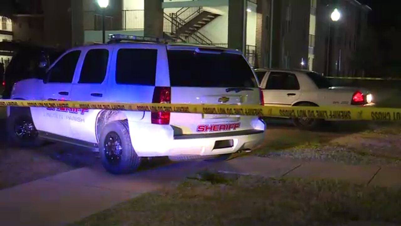 Police vehicle at scene of shooting on campus of Grambling State University 