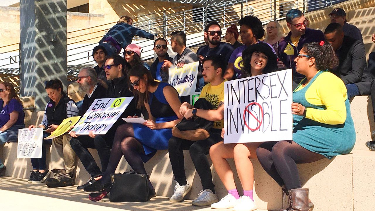 Photo of people at Austin City Hall on October 26, 2019 (Spectrum News)