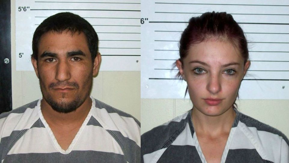 Undated booking photos provided by the Chickasaw County Sheriff's Office in New Hampton, Iowa, shows Zachary Koehn (left) and Cheyanne Harris (right). Authorities have charged Harris and Koehn with murder in the death of their 4-month-old son, whose maggot-infested body was found in a baby swing in the family's home. (Chickasaw County Sheriff's Office via AP)