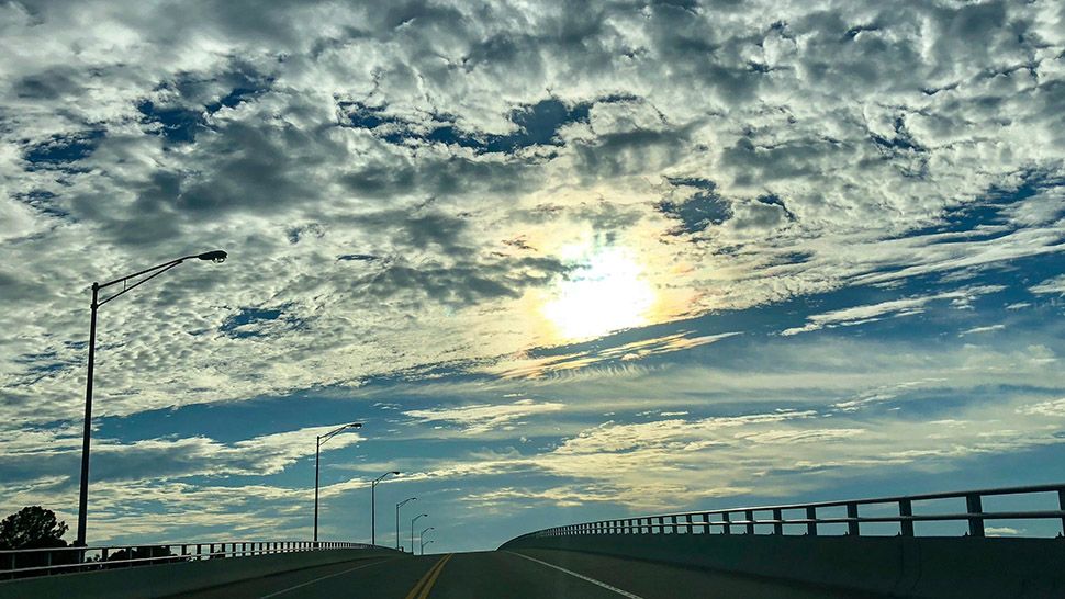 Submitted via the Spectrum News 13 app: Clouds fill the sky over Palm Coast, Saturday, Oct. 27, 2018. (Courtesy of Joyce Connolly)