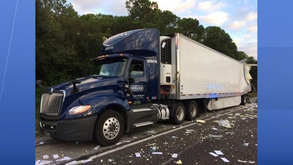Lanes Littered With Letters After Semi Crash on I75