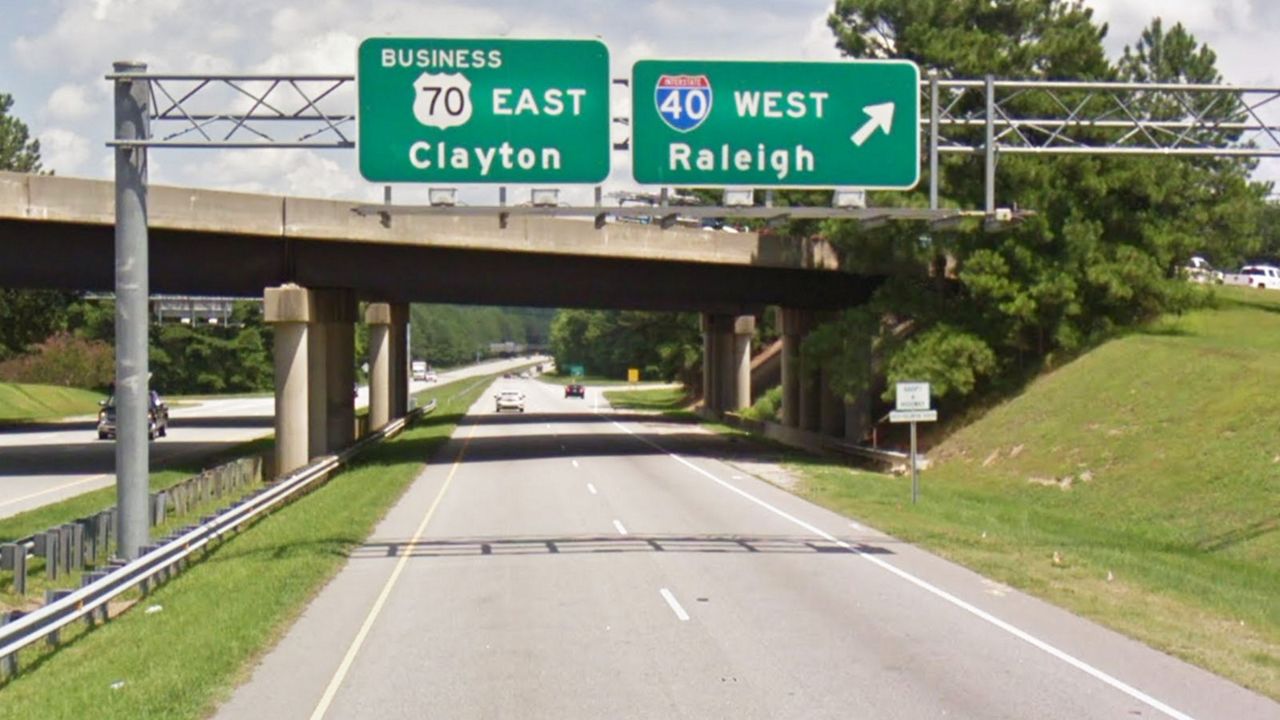 U.S. 70 eastbound ramp to I-40 west.