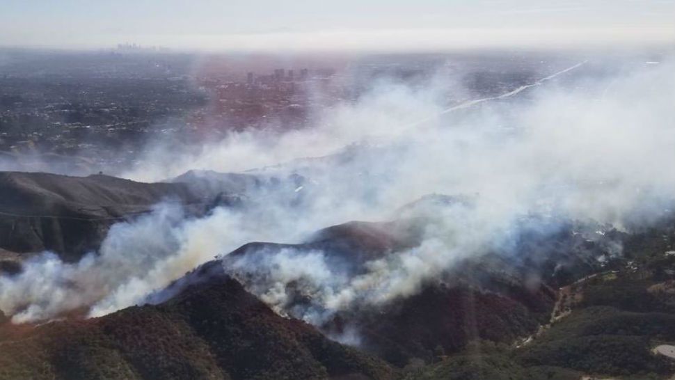The Getty Fire began around 1:30 a.m. on October 28, 2019 and quickly grew to 618 acres prompting mandatory evacuations. (Courtesy: @MayorOfLA)
