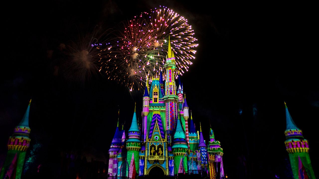 Minnie's Wonderful Christmastime Fireworks, a new nighttime spectacular, is set to debut Nov. 8, 2019, as part of Mickey's Very Merry Christmas Party at Magic Kingdom. (Courtesy of Disney/Matt Stroshane)