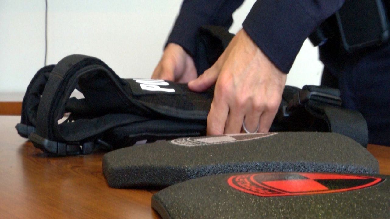 Kissimmee Police Department officers now have a new piece of gear that will protect them from assault weapons and sniper ammunition. (Stephanie Bechara/Spectrum News 13)