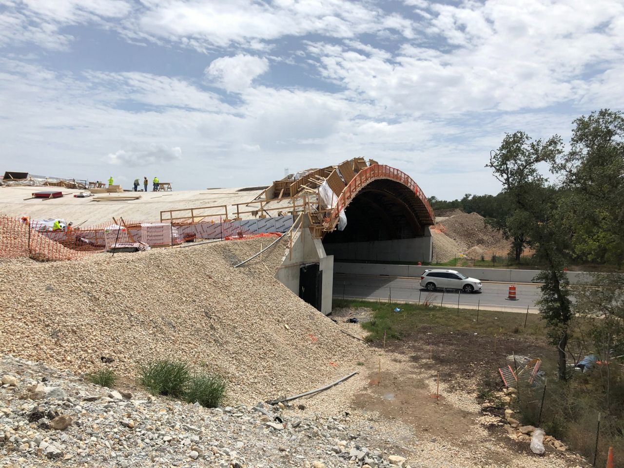 The Tobin Land Bridge under construction. (Spectrum News 1)