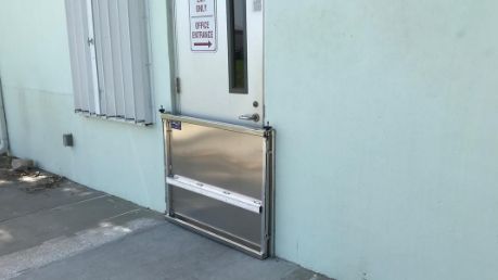 The city of Cape Canaveral has installed flood doors at some buildings to block rising waters from tropical systems. (Courtesy of Cape Canaveral)