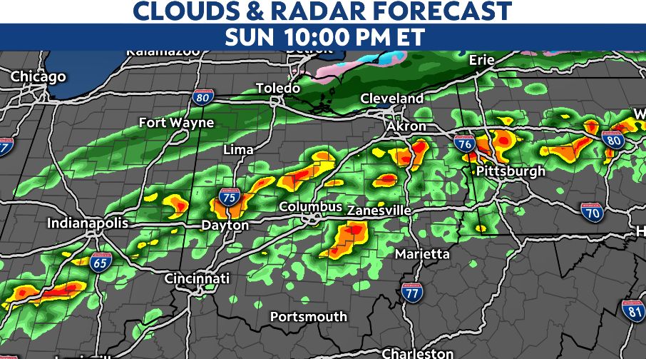 Severe storms possible Sunday night in Ohio