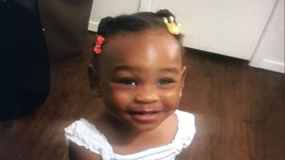 This undated family photo released by the College Station Police Department in Texas shows Hazana Anderson, a 2-year-old girl who was reported missing Sunday, Oct. 28, 2018, from a Gabbard park in College Station, Texas. Hazana's mother said she went to her vehicle to get a bottle for the girl, then returned and Hazana was no longer in her stroller. (Family photo/College Station Police Department via AP)