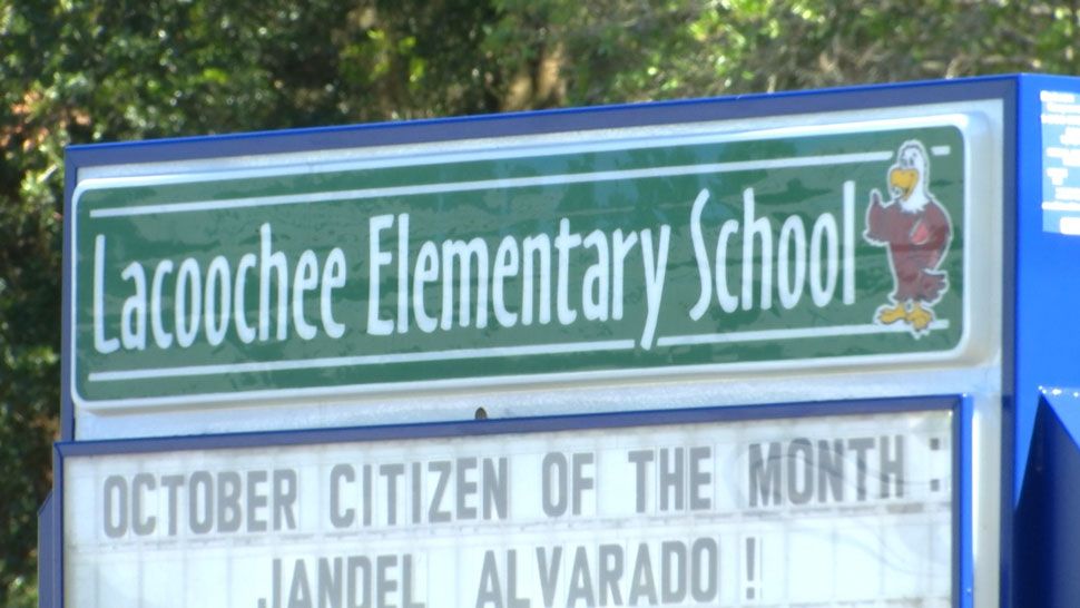 Sign outside Lacoochee Elementary School