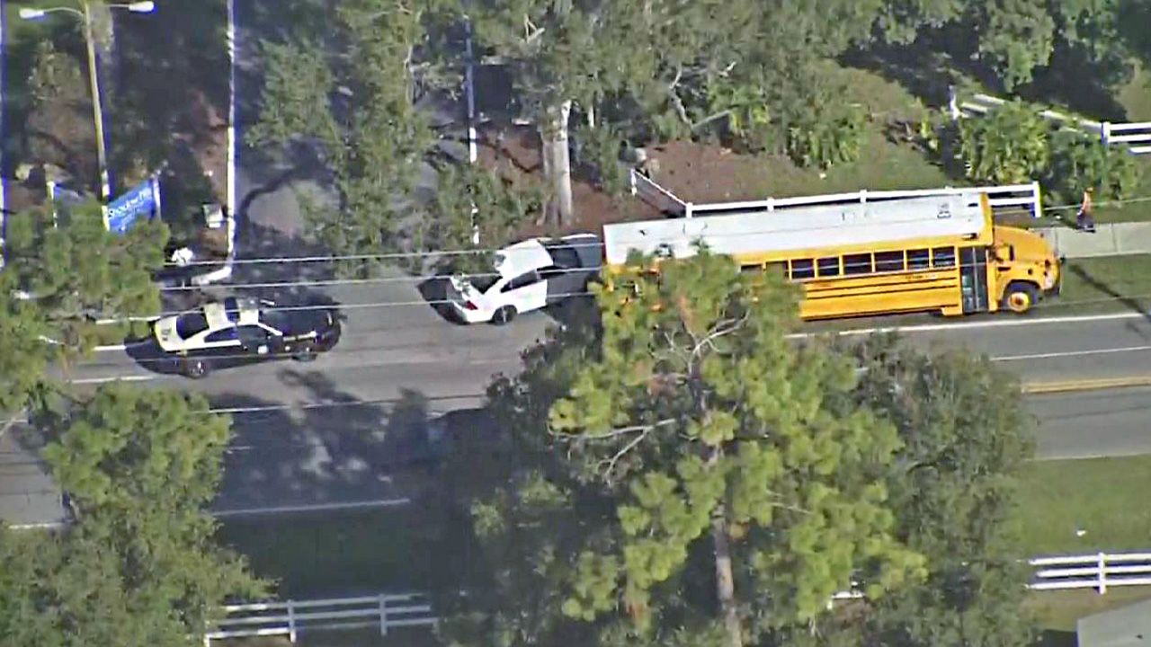 Six of 21 students on an Orange County school bus were hurt in a crash Monday morning. Authorities say they had minor injuries. The rest of the students were picked up by another school bus and continued on to school. (Sky 13)