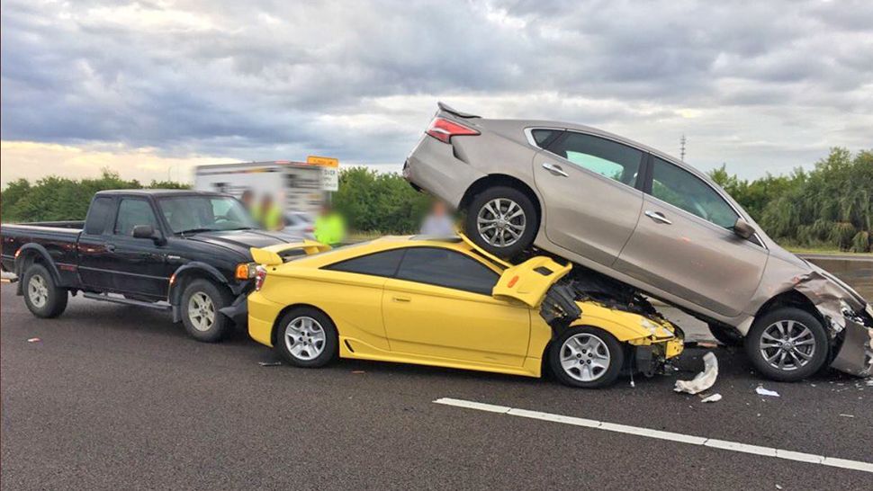 The crash happened on I-95 northbound in Brevard County, near Fiske Boulevard (MM 196). (Brevard County Fire Rescue)