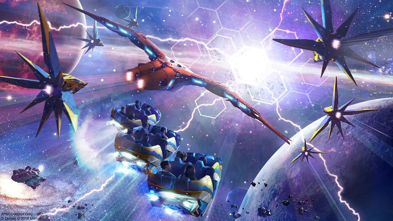 Concept art for Guardians of the Galaxy: Cosmic Rewind. (Photo courtesy: Disney)