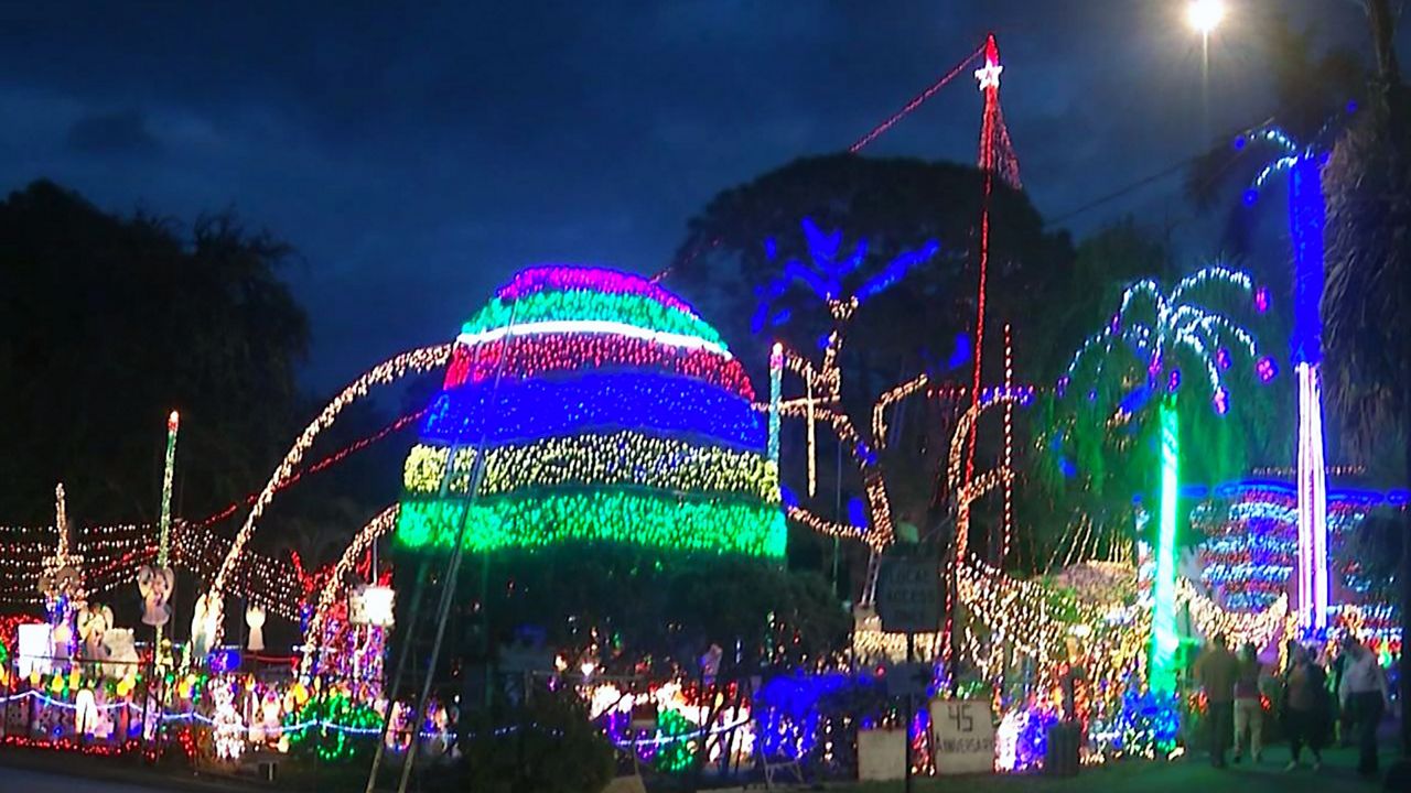 The longstanding light show preps began three months ago. (Spectrum Bay News 9/Saundra Weathers)