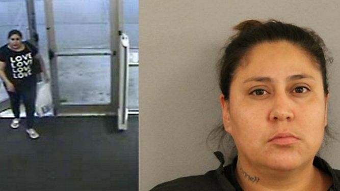 Amalia Aguilera, the woman accused of stealing 28 pairs of flip flops. (Courtesy/Pflugerville Police Dept.)