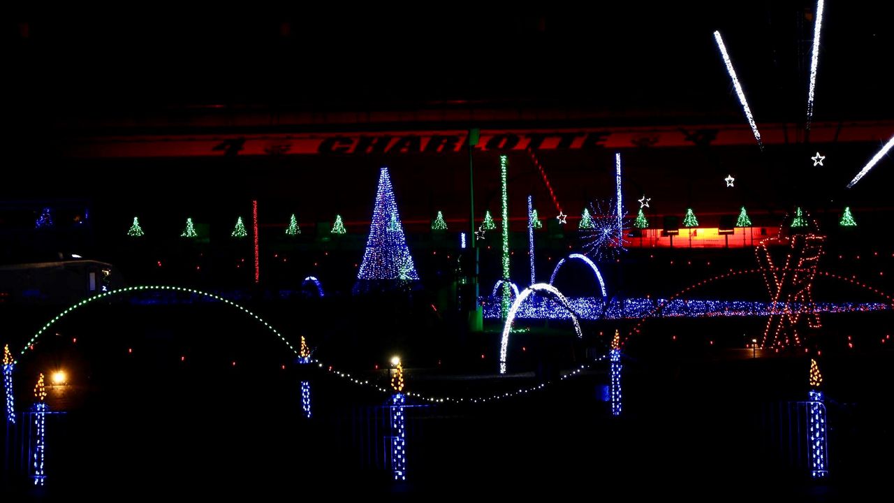 Charlotte Motor Speedway lights up for Christmas