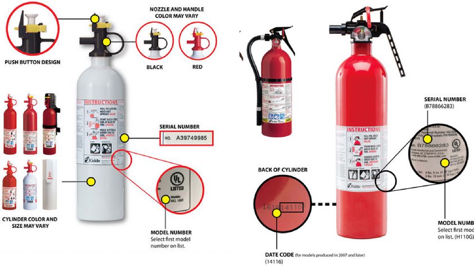 Fire extinguishers recalled