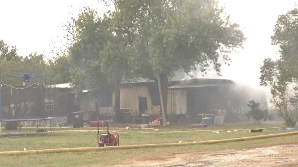 Two-alarm fire destroys home in southwest Bexar County