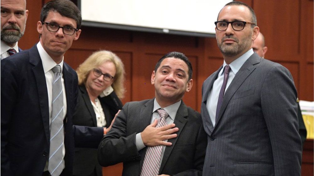 Clemente Aguirre-Jarquin after he was exonerated in a Seminole County courtroom Monday, November 5. (Photo courtesy of the Innocence Project)