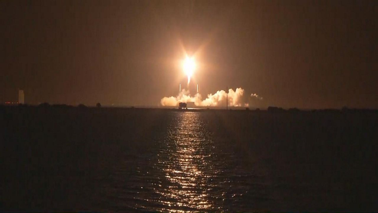 A SpaceX Falcon 9 rocket launches from Cape Canaveral Air Force Station Thursday, November 5. (Spectrum News)