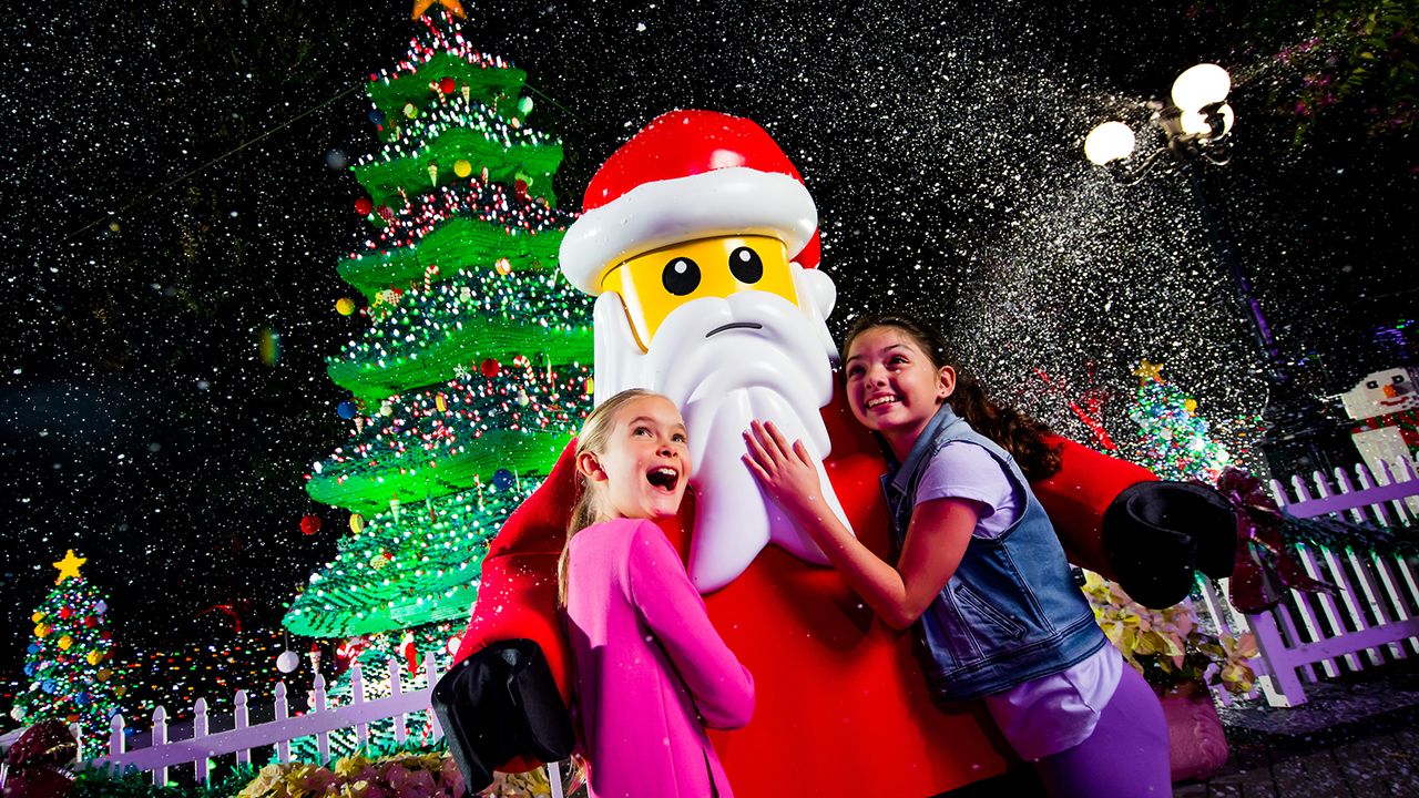 Visitors can meet Lego Santa during Legoland Florida's Holidays celebration. (Courtesy of Chip Litherland/LEGOLAND Florida Resort)