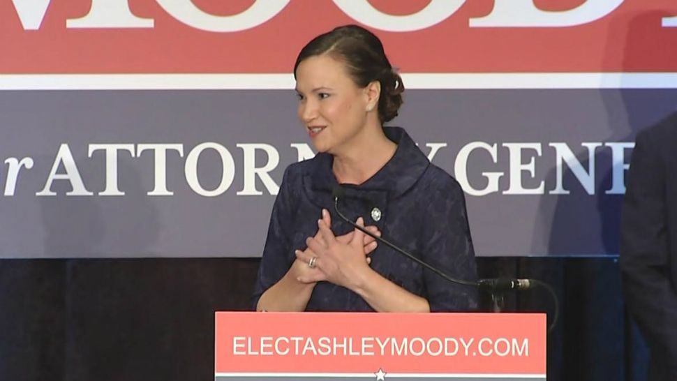 Ashley Moody, a former federal prosecutor and judge, thanks Floridians for electing her the state's next attorney general Tuesday night. (Spectrum News)