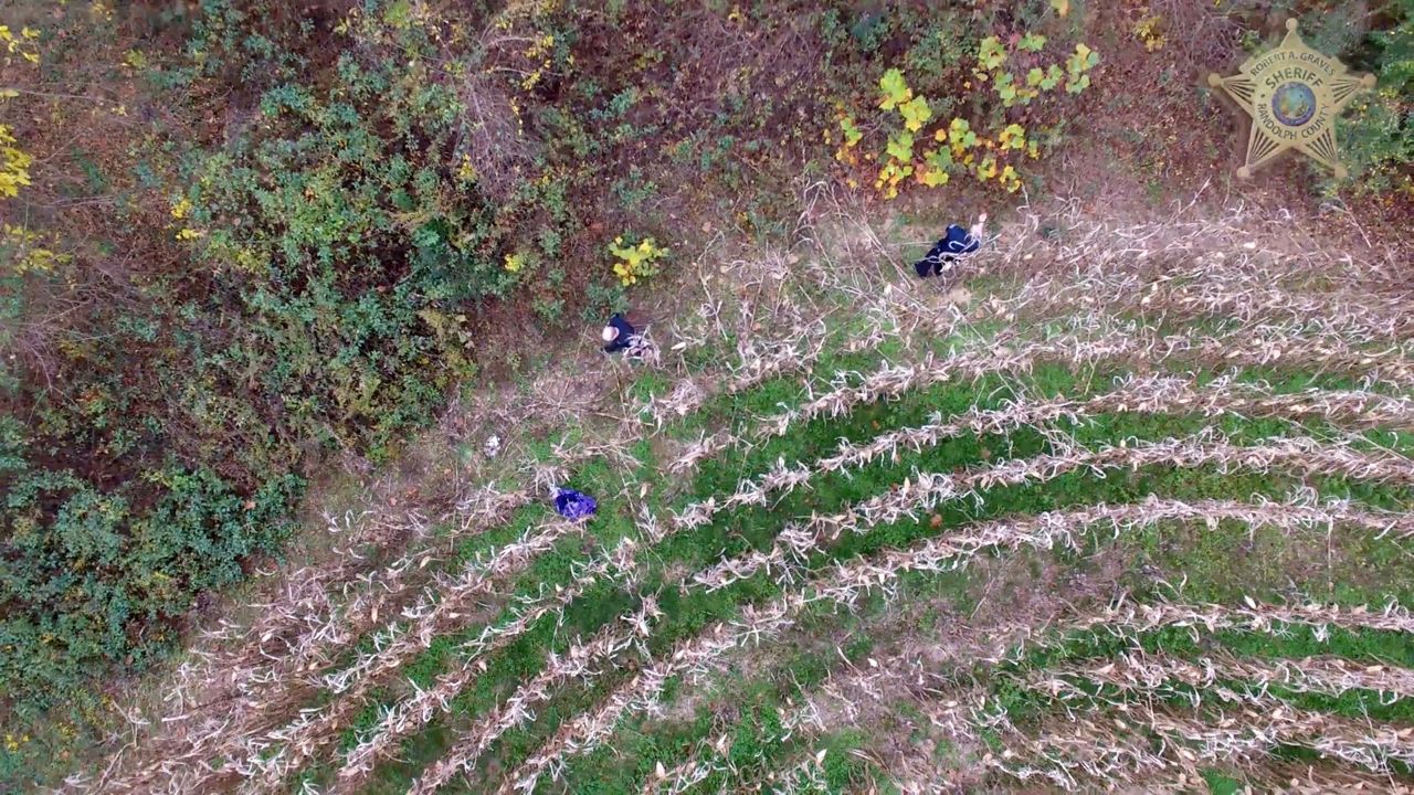 Drone footage of RCSO deputies searching for elderly woman