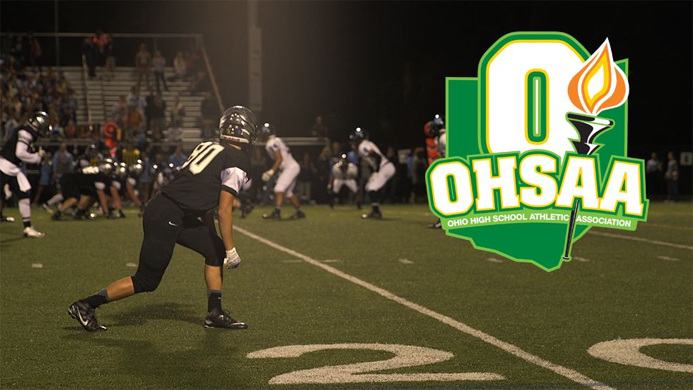 Football player and OHSAA logo