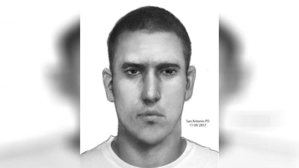 An artistic rendering of the murder suspect who shot a San Antonio 3-year-old to death. 