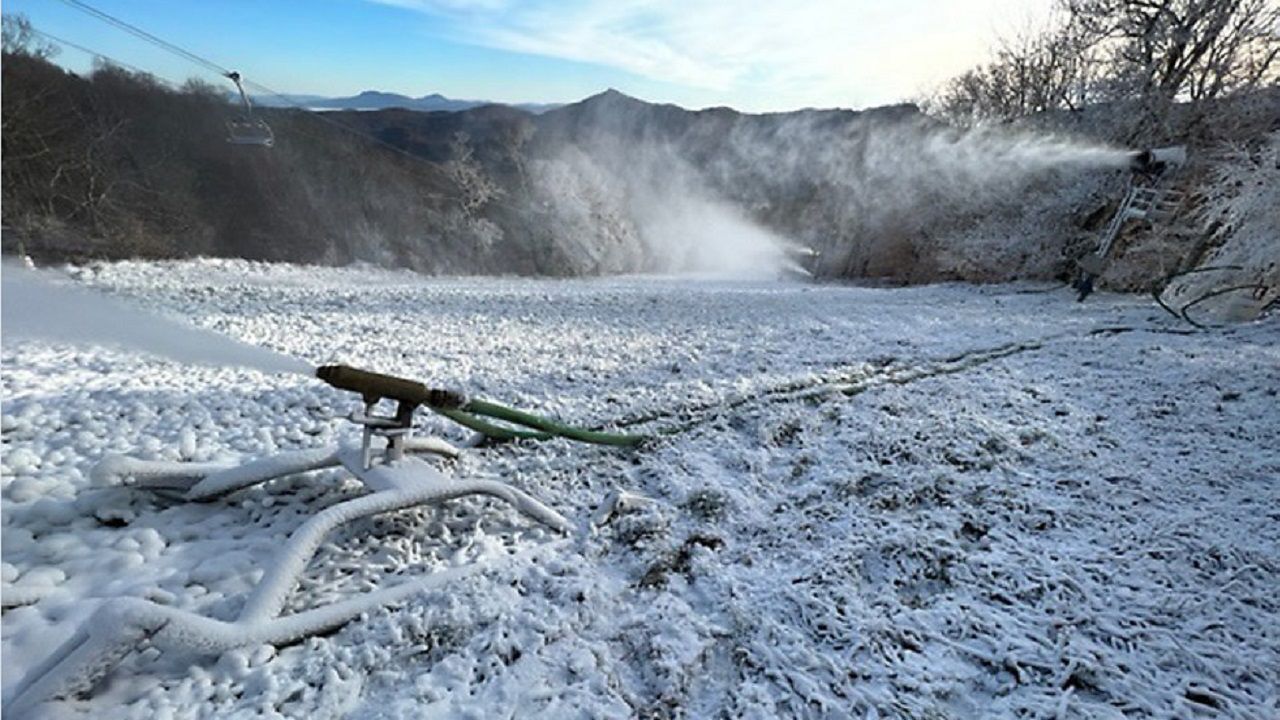 Sugar Mountain Resort is blowing snow