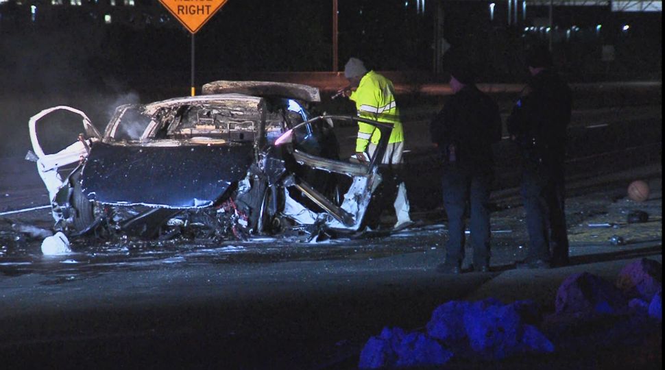 Two People Dead In Fiery Rollover Crash