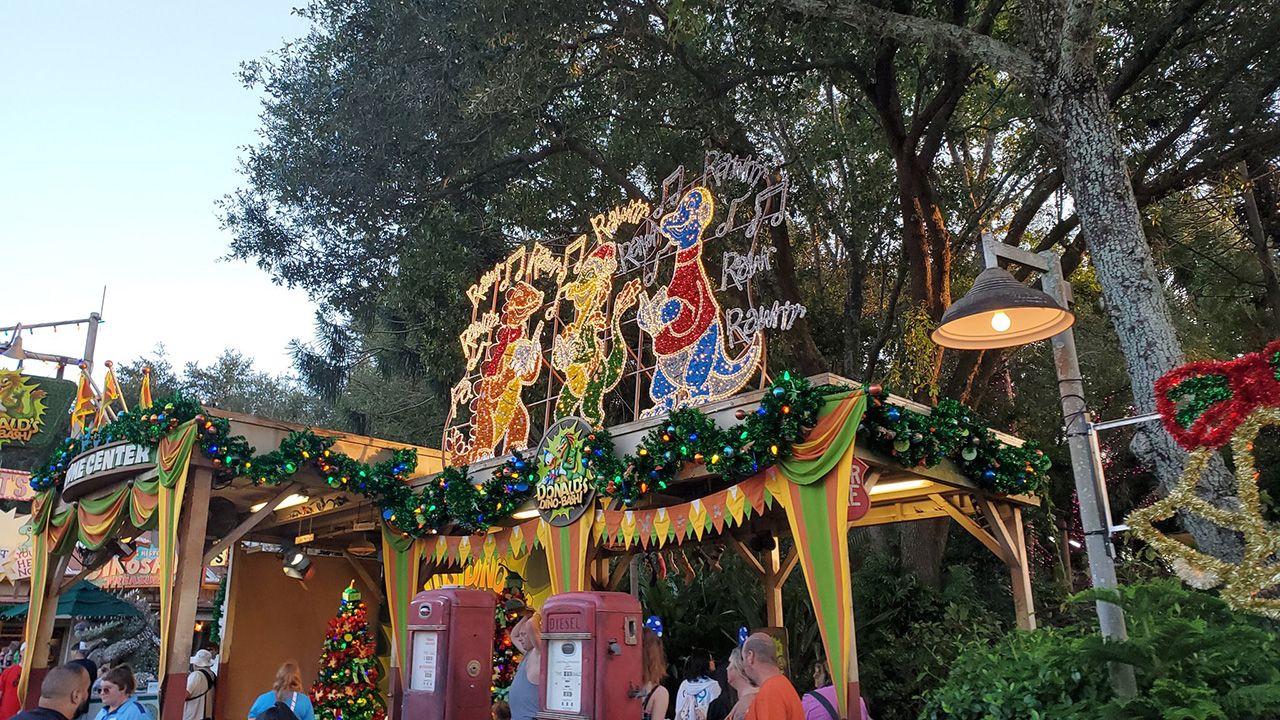 Each land at Disney's Animal Kingdom has new holiday decorations. (Ashley Carter/Spectrum News)