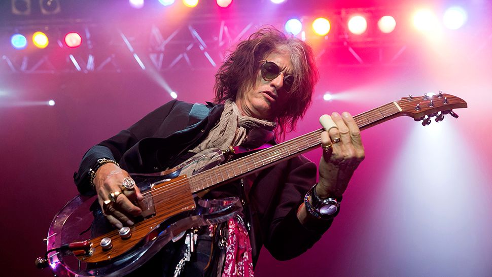 Joe Perry performs with Joe Perry and Friends at the House of Blues on Wednesday, April 18, 2018 in Boston. (AP Photo/Winslow Townson)