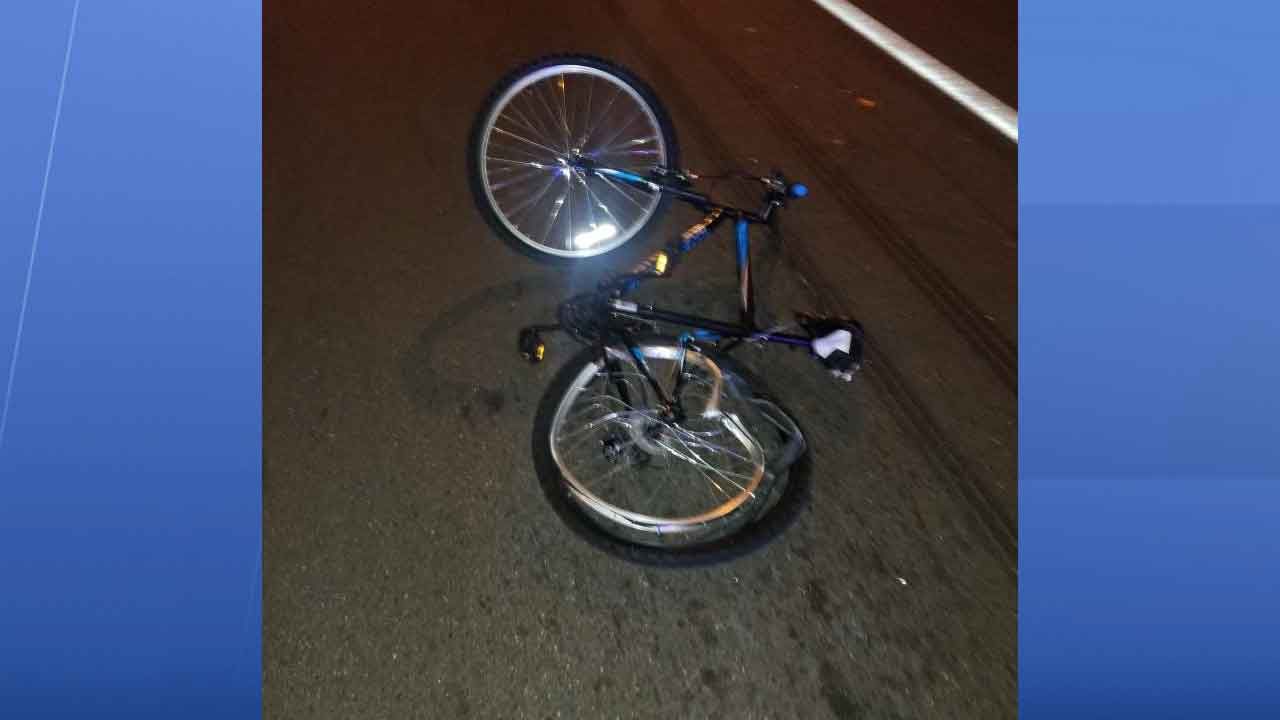 Photo released by the Florida Highway Patrol showing the bicycle Jacob Weinert, 28, was riding when he was struck from behind by a truck just north of Sligh Avenue early Tuesday. (Courtesy: Florida Highway Patrol)