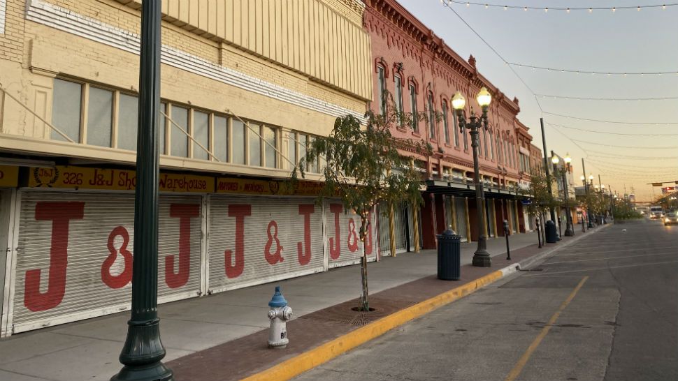Stores along El Paso Street in downtown remained closed, with some business owners trying to use the courts to reverse the lockdown.