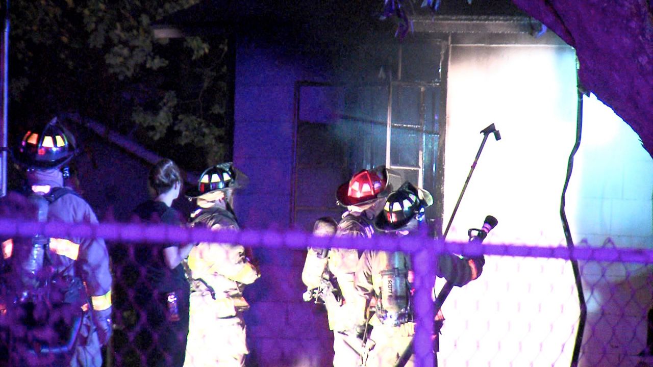 San Antonio firefighters work to put out fire.