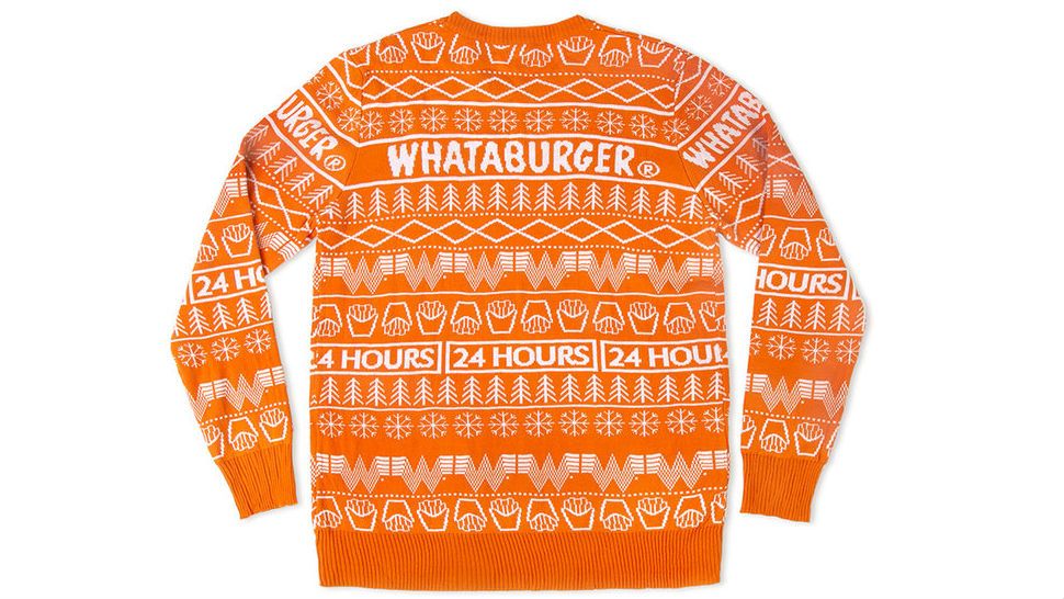 Whataburger unveils Christmas sweater to celebrate the holidays like a Texan. (Courtesy: Whataburger)