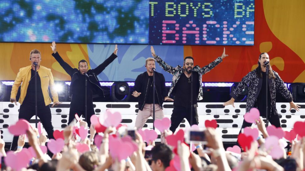 The Backstreet Boys perform on ABC's "Good Morning America's" 2018 Summer Concert Series at Rumsey Playfield/SummerStage on Friday, July 13, 2018, in New York. (Photo by Andy Kropa/Invision/AP)