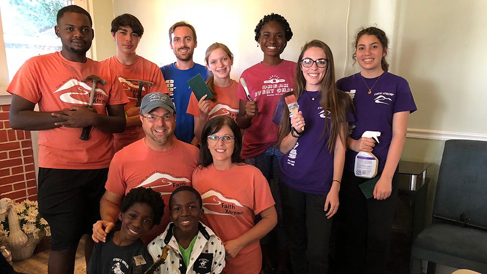 A group of Winter Haven teens spent Saturday remodeling an elderly woman's home, which was in disrepair. (Stephanie Claytor/Spectrum Bay News 9)