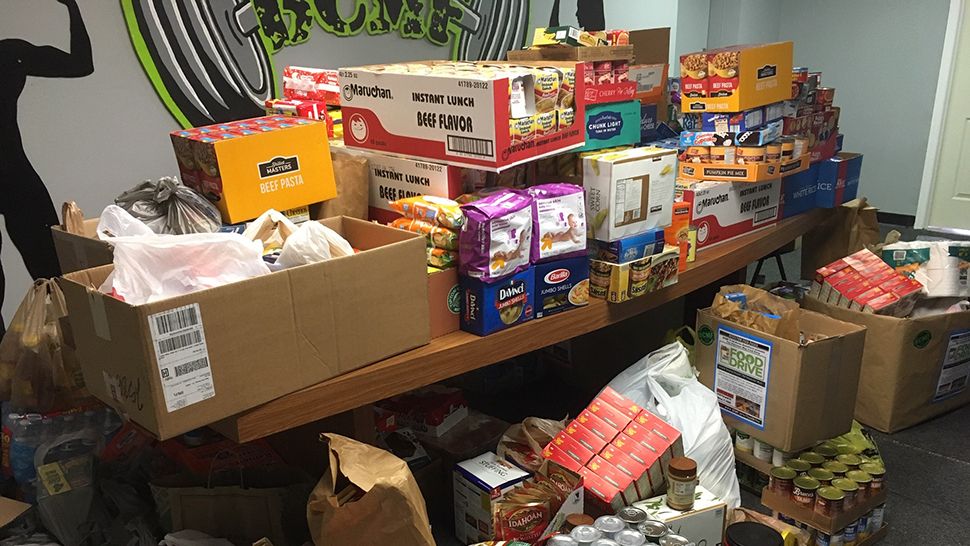 BCMF Total Phit in Odessa held a food drive to collect supplies for Volunteer Way, an organization that feeds thousands of families each month. (Tim Wronka/Spectrum Bay News 9) 