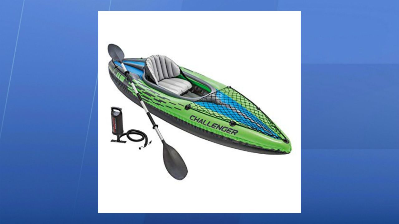 Sheriff's detectives released this image of the same brand of kayak as the one found floating empty in Lake Jesup on Friday in the hopes of shedding light on the location of a missing kayaker. (Seminole County Sheriff's Office)