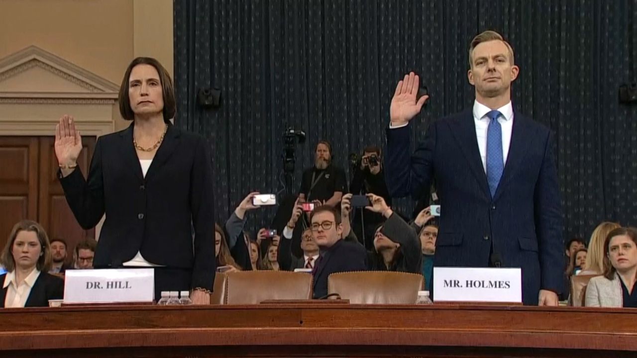 Impeachment Hearings Fiona Hill David Holmes Testify