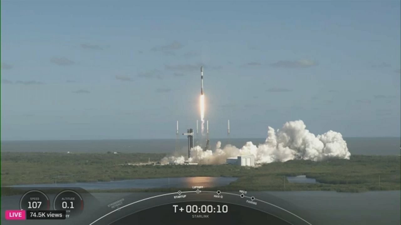 The Falcon 9 rocket sent up the Starlink 6-66 mission from Space Launch Complex 40 at Cape Canaveral Space Force Station on Thursday, Nov. 21, 2024. (SpaceX)