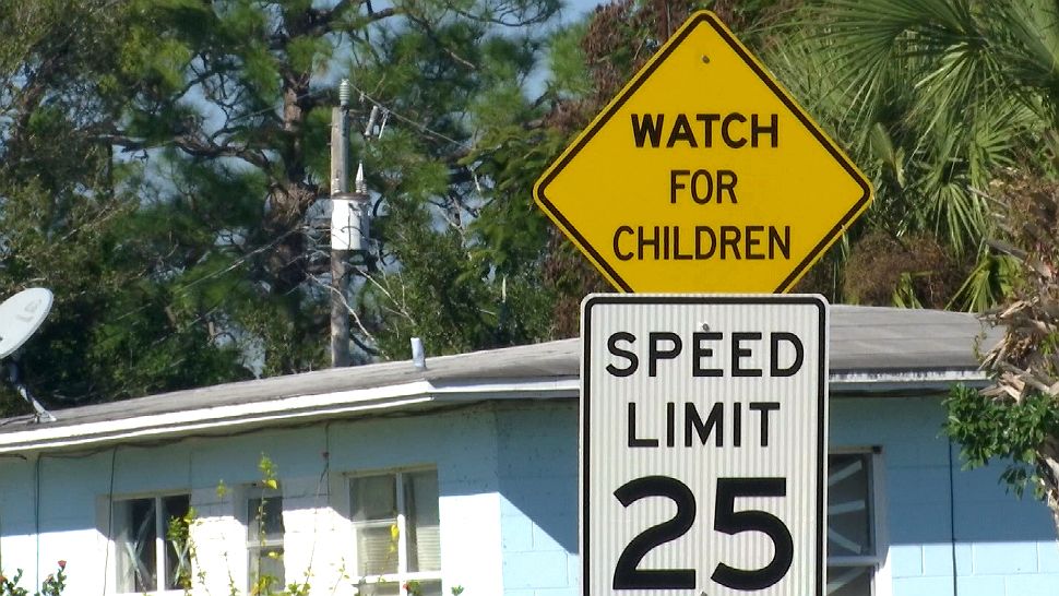 A "Watch for Children" road sign in Brevard County. (Spectrum News image)