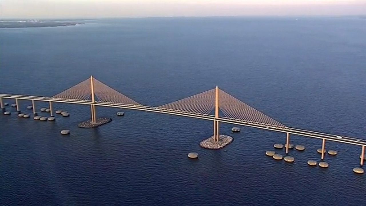 Sunshine Skyway Bridge in the Tampa Bay area. (Spectrum News image)